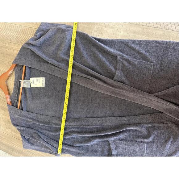 NWT Barefoot Dreams Cozychic Ultra Lite Sleeveless Long Cardigan Pacific Blue XL - Picture 9 of 12